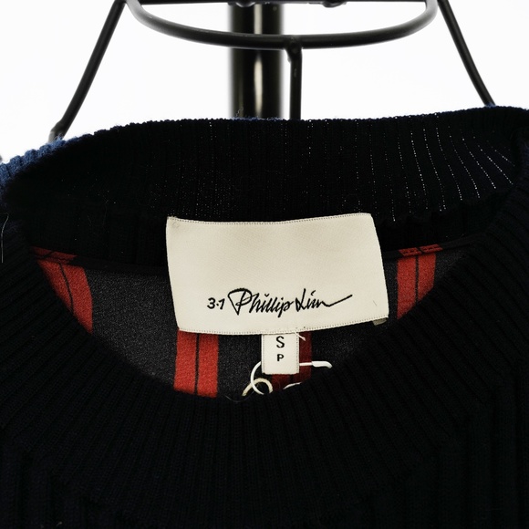 3.1 Phillip Lim Sweater/Printed Silk Ruffle Tank - Picture 4 of 9